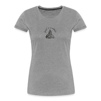 Forest Mountain - Frauen Premium Bio T-Shirt - Grau meliert - Vorne - Mia (176cm)