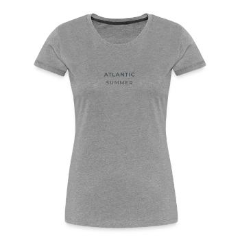 Atlantic Summer - Women's Premium Organic T-Shirt - heather grey - Front - Mia (176cm)