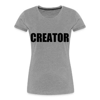 Creator - Frauen Premium Bio T-Shirt - Grau meliert - Vorne - Mia (176cm)