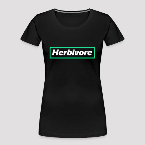 Herbivore Logo White - Maglietta ecologica premium da donna