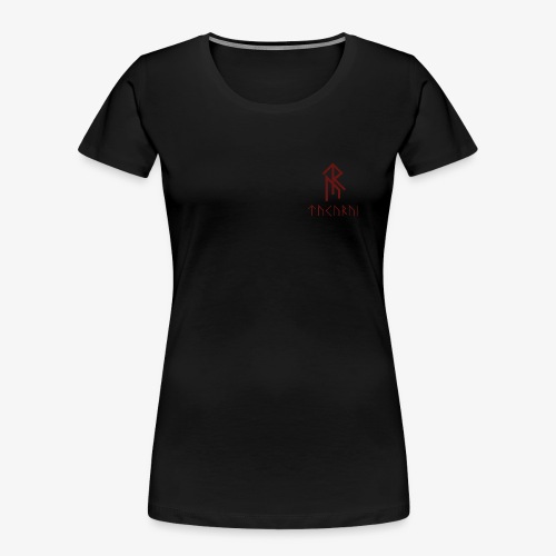 Logo& Schild (Rot 2) - Frauen Premium Bio T-Shirt