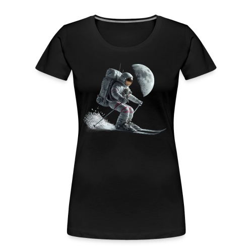 Astronaut Skifahrer - Frauen Premium Bio T-Shirt