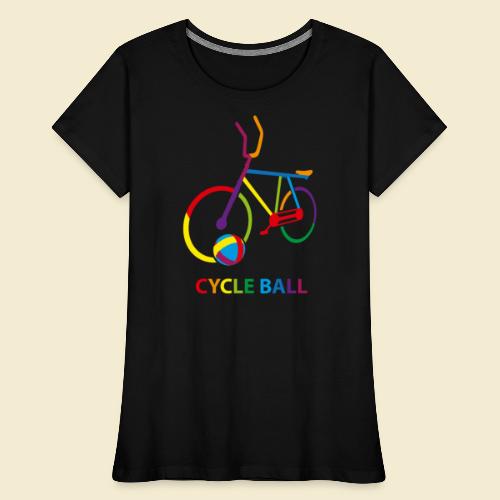 Radball | Cycle Ball Rainbow - Frauen Premium Bio T-Shirt