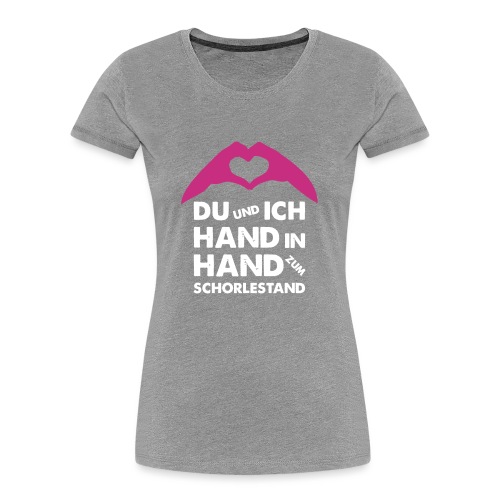 Hand in Hand zum Schorlestand / Gruppenshirt - Frauen Premium Bio T-Shirt