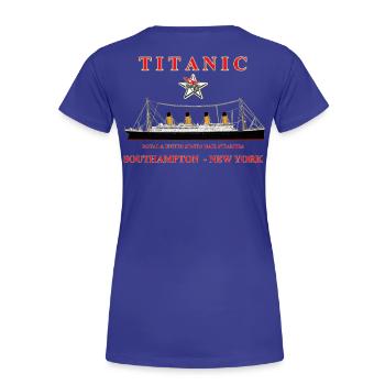 TITANIC CREATION Louis RUNEMBERG © Adagp - Women's Premium Organic T-Shirt - royal blue - Back - Mia (176cm)