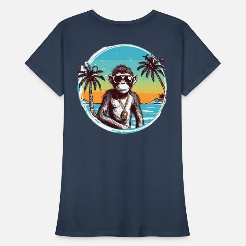 Cool Monkey * Conception de plage d’été T-shirt bio Premium Femme