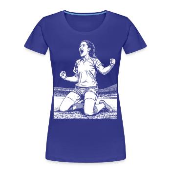 Footballer's shirt: midfielder with a view - Women's Premium Organic T-Shirt - royal blue - Front - Mia (176cm)