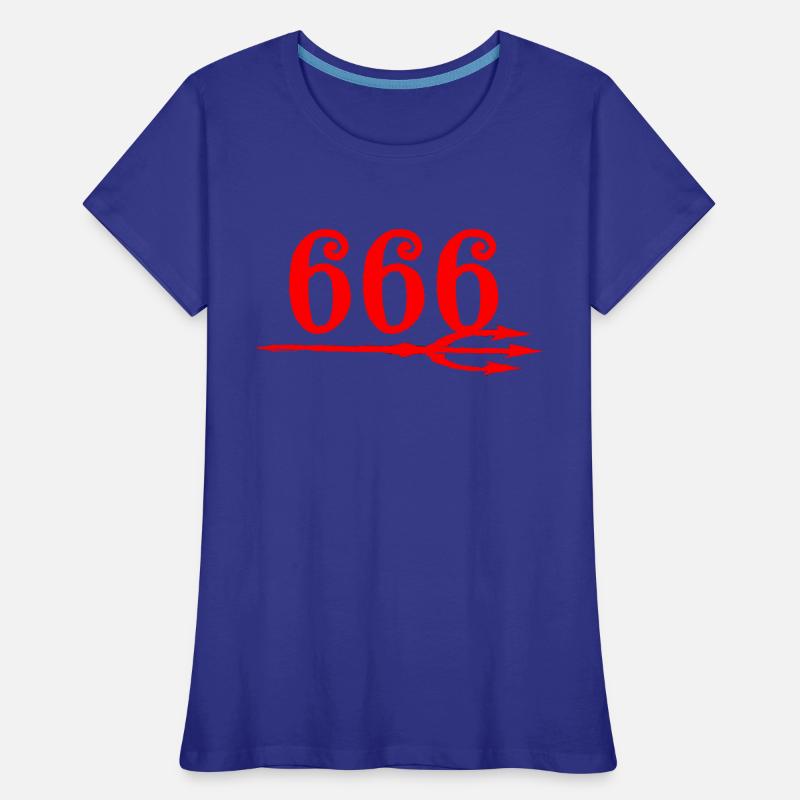 666 Devils Trident T-shirt bio Premium Femme