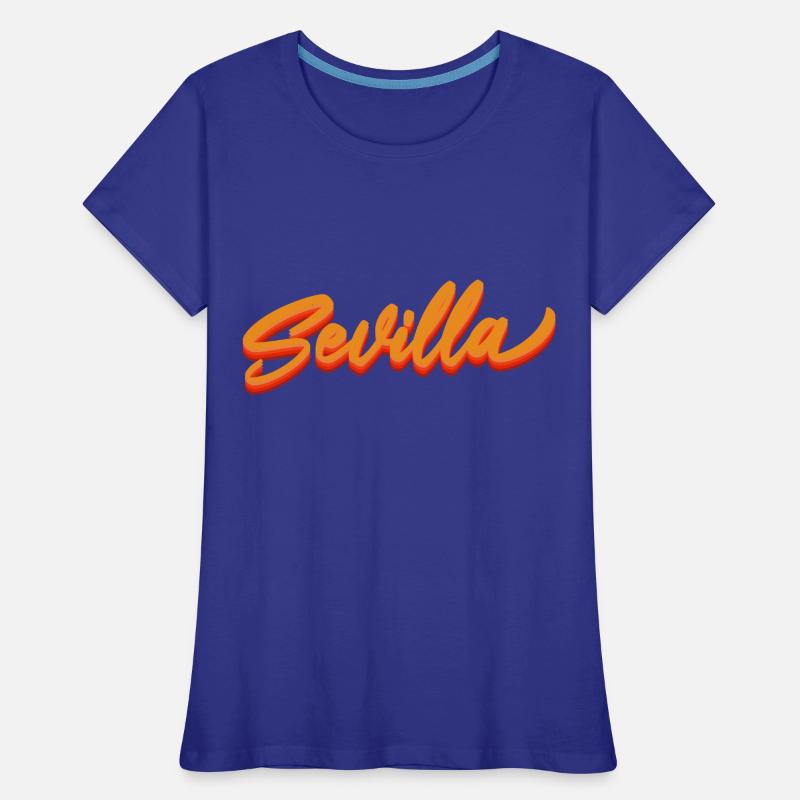 Sevilla Gradient Script Logo Women's Premium Organic T-Shirt