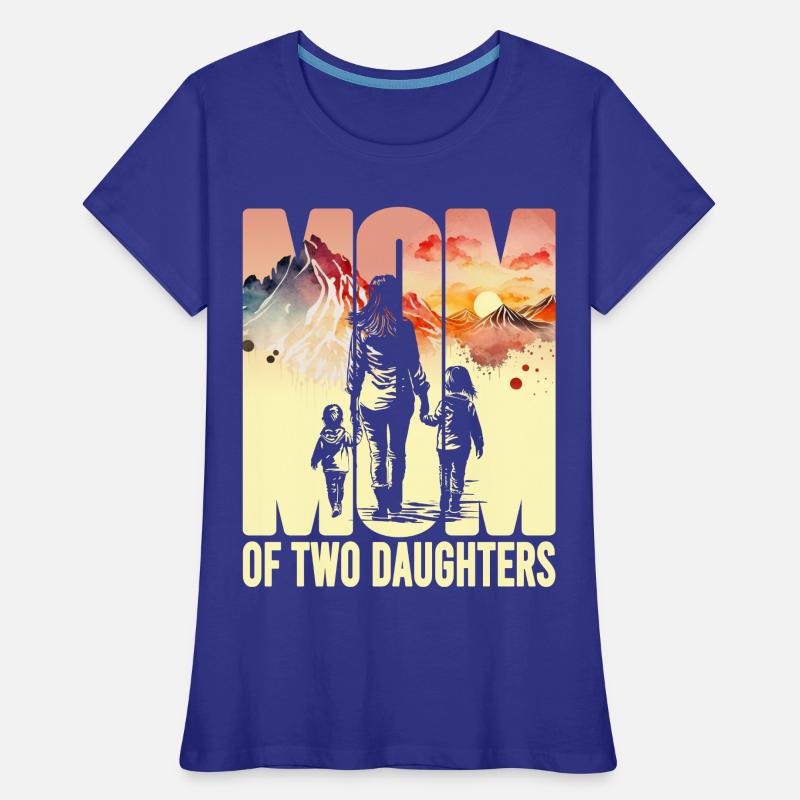 Mutter mit zwei Töchtern Muttertag Berge Mama Kind Frauen Premium Bio T-Shirt