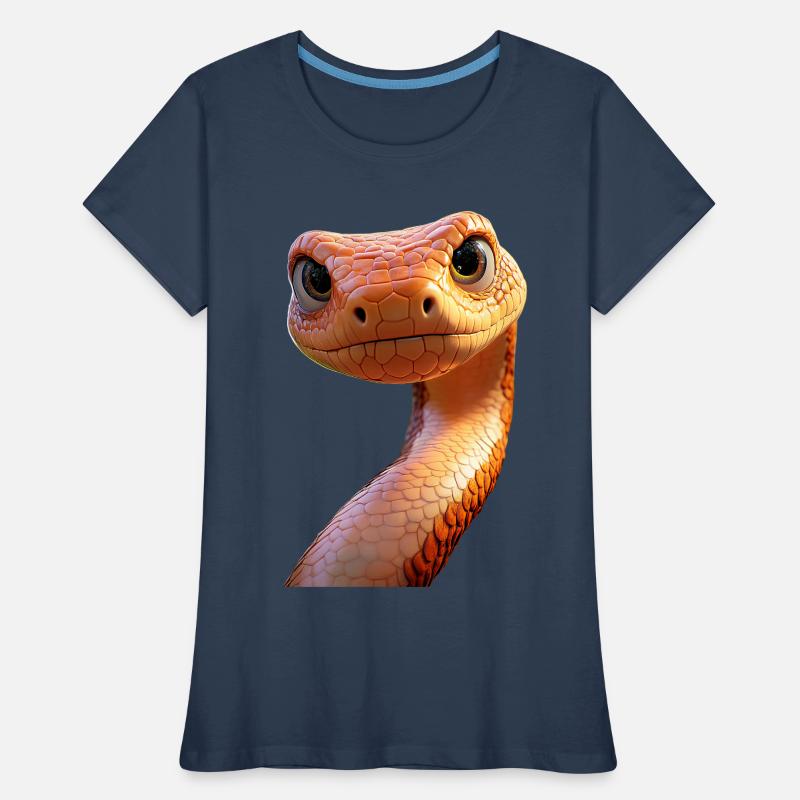 Schlange Python Kobra Mamba Klapperschlange Snake Frauen Premium Bio T-Shirt
