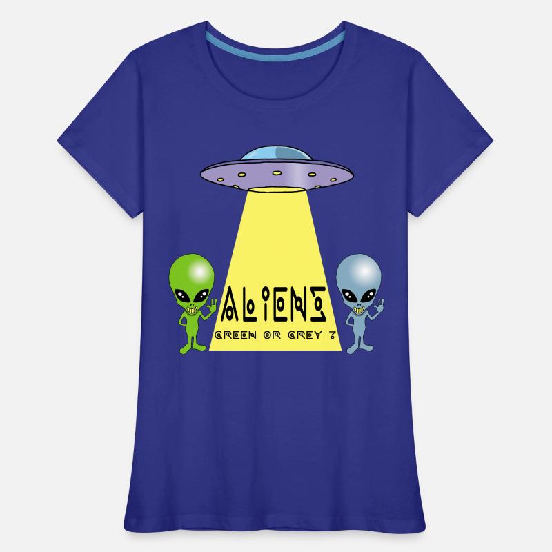 Grün oder grau außerirdisch? Frauen Premium Bio T-Shirt