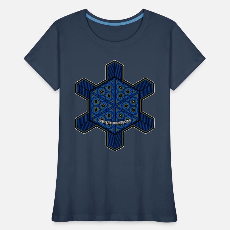 Expérience d’évolution fractale Mandala Psytrance Goa T-shirt bio Premium Femme