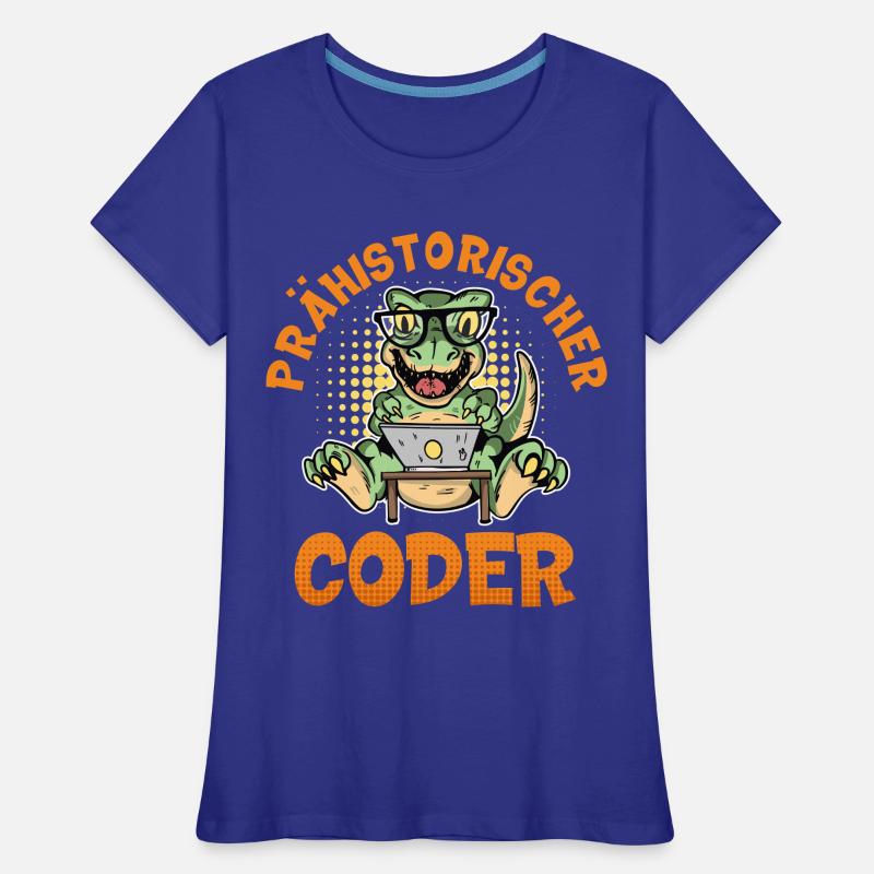 Coding PRÄHISTORISCHER CODER Lustiges Frauen Premium Bio T-Shirt