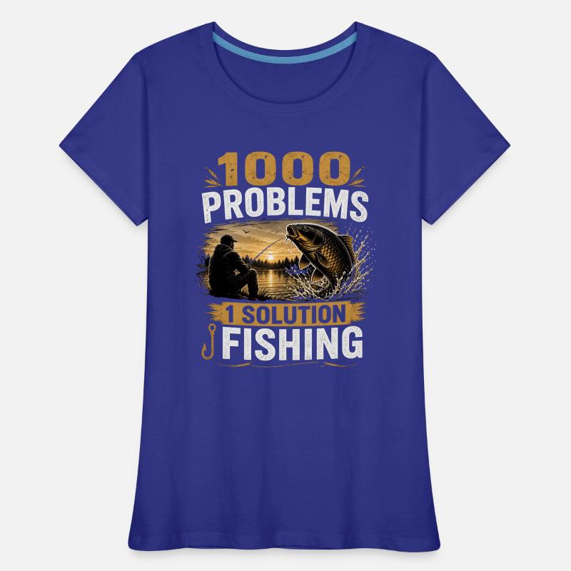 1000 Problems 1 Solution Carp Fishing Design Women's Premium Organic T-Shirt