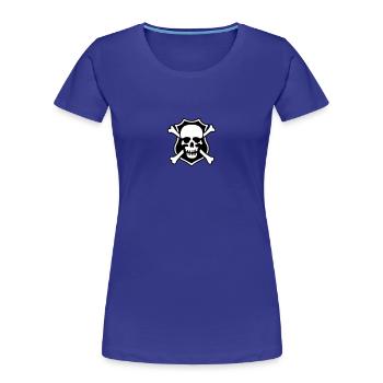skull_032013_b_2c - Frauen Premium Bio T-Shirt - Königsblau - Vorne - Mia (176cm)