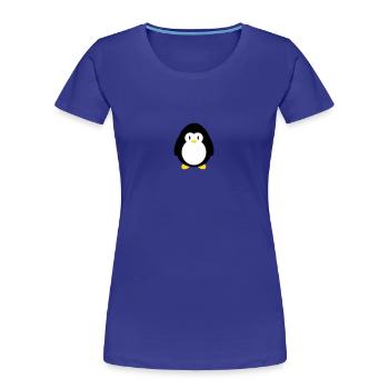 Sweet penguin - T-shirt bio Premium Femme - bleu roi - Devant - Mia (176cm)