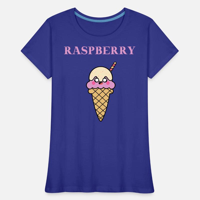 Raspberry Himbeer Eis Eiscreme Geschenkidee süß Frauen Premium Bio T-Shirt