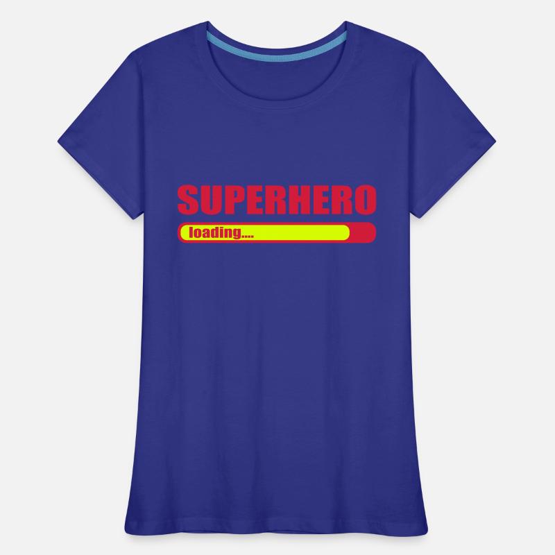 Superhero loading loading bar Funny Women's Premium Organic T-Shirt