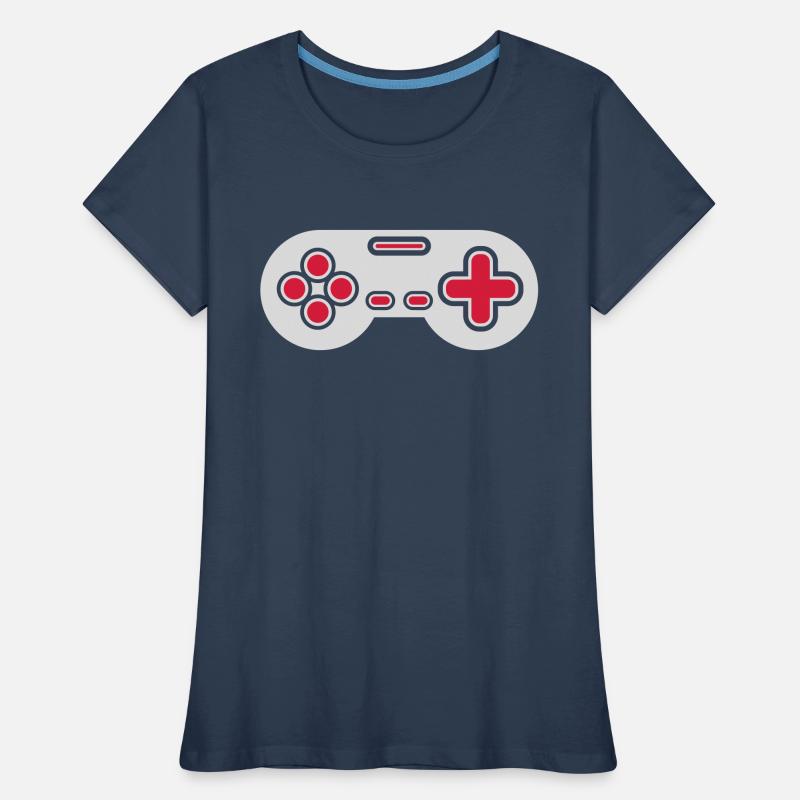Conception Retro Gamer Controller T-shirt bio Premium Femme