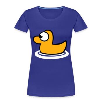Rubber Duck Rubber Duck Water Bird Cute Cute - Women's Premium Organic T-Shirt - royal blue - Front - Mia (176cm)