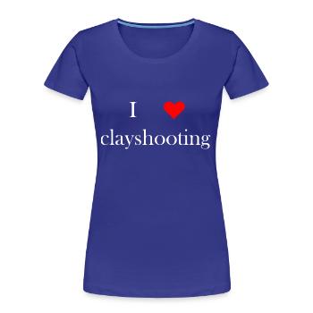 iloveclayshooting1 white - T-shirt bio Premium Femme - bleu roi - Devant - Mia (176cm)