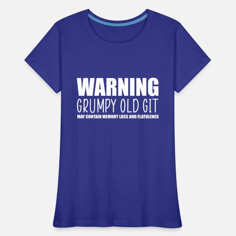 Warning grumpy old git Women's Premium Organic T-Shirt