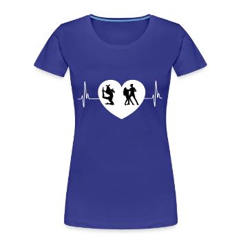 Danse Musique de danse - T-shirt bio Premium Femme - bleu roi - Devant - Mia (176cm)