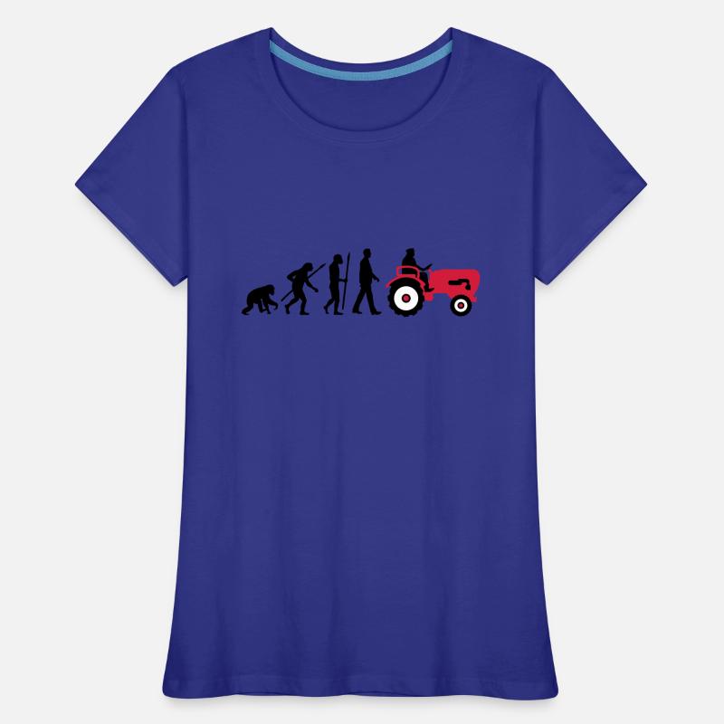 evolution_bauer_mit_traktor_032013_a_3c T-shirt bio Premium Femme