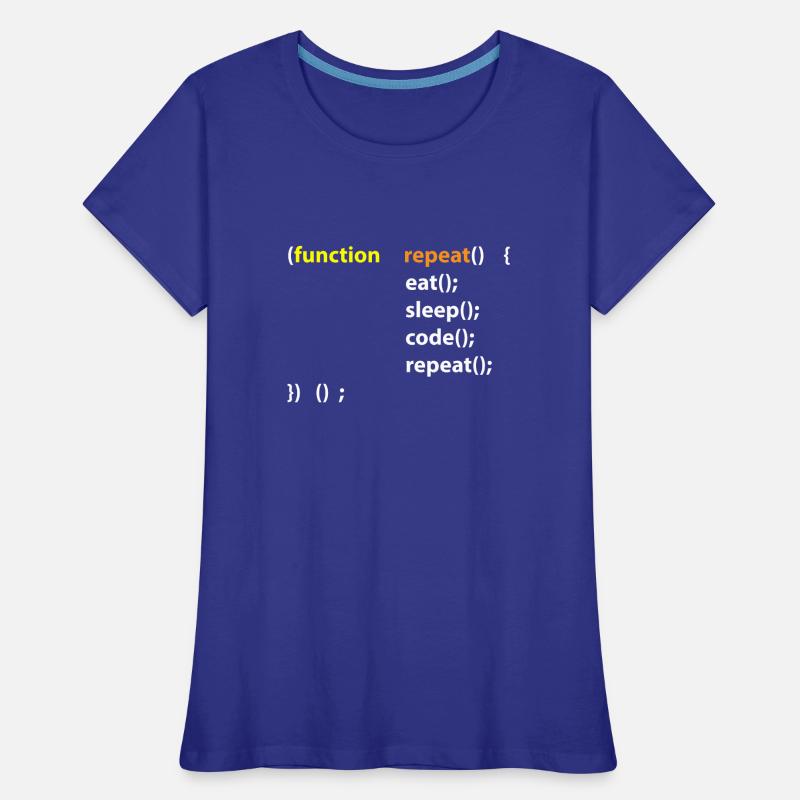 Code Eat Sleep Repeat Hacker IT Cadeau T-shirt bio Premium Femme
