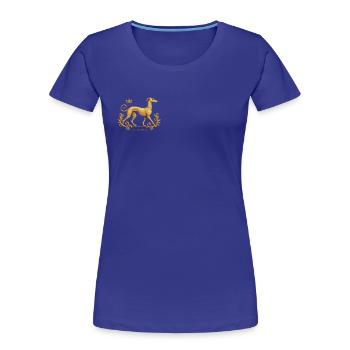 Free the Galgo - Embroidery Nr01 - Women's Premium Organic T-Shirt - royal blue - Front - Mia (176cm)