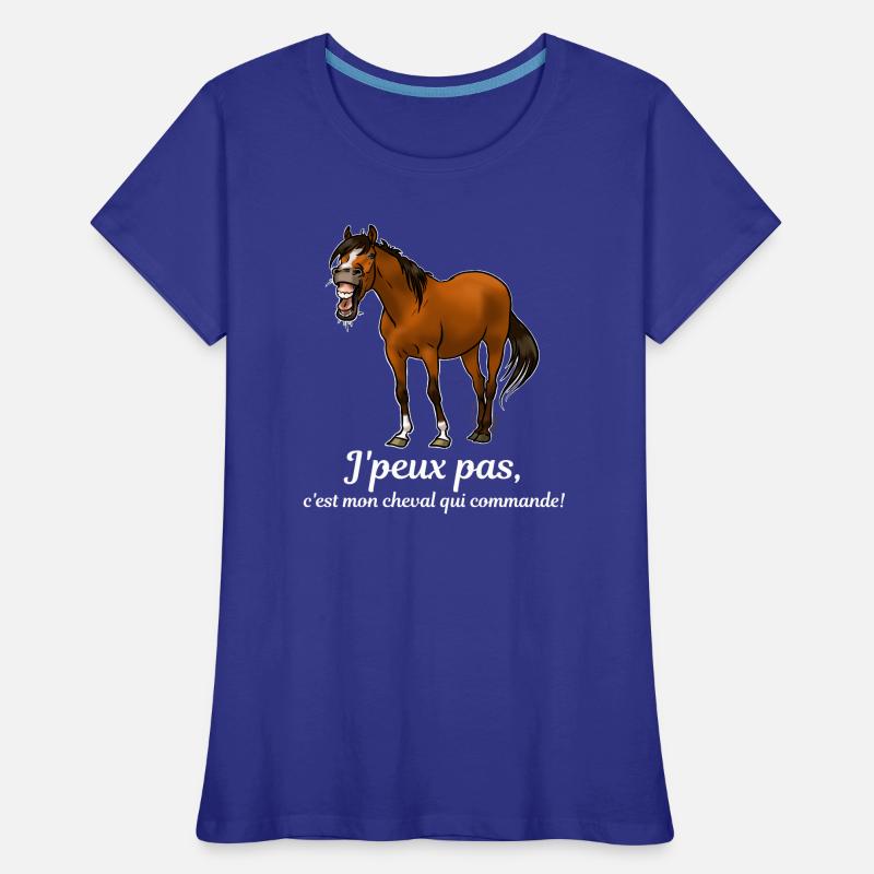 Mon cheval commande (blanc) T-shirt bio Premium Femme