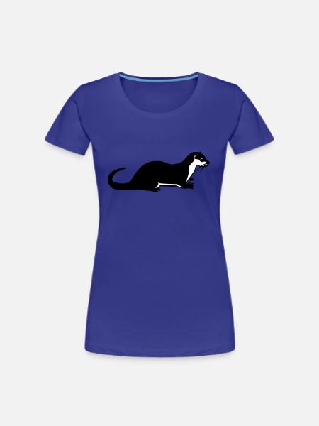 Fischotter - Frauen Premium Bio T-Shirt - Königsblau