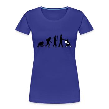 evolution_kinderkarre_032014_mann_b_2c - Frauen Premium Bio T-Shirt - Königsblau - Vorne - Mia (176cm)