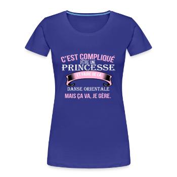 Danse orientale - T-shirt bio Premium Femme - bleu roi - Devant - Mia (176cm)
