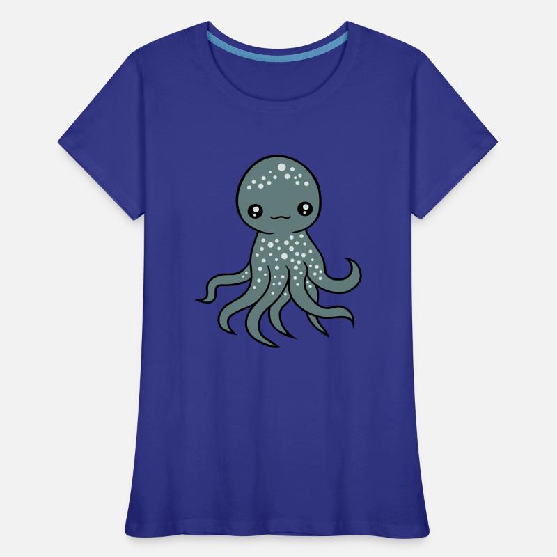Pieuvre, Pieuvre, Pieuvre, Calmar, Céphalopode, Mignon, Mignon T-shirt bio Premium Femme