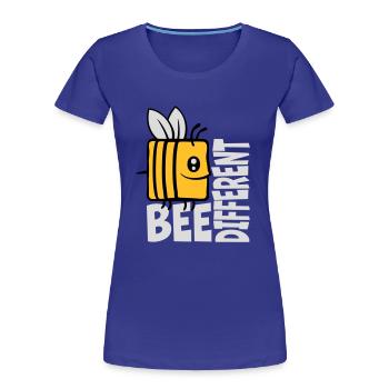 bee different saying quote - Women's Premium Organic T-Shirt - royal blue - Front - Mia (176cm)