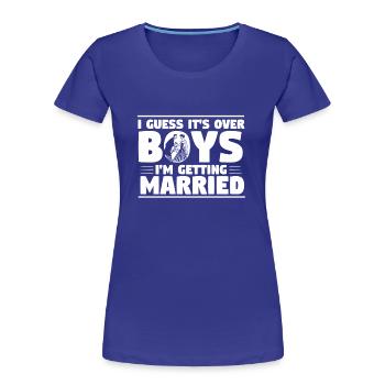 Bachelorette party | Gift for weddings - Women's Premium Organic T-Shirt - royal blue - Front - Mia (176cm)