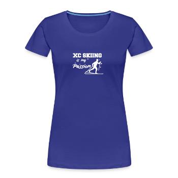 Ski de fond Ski de fond - T-shirt bio Premium Femme - bleu roi - Devant - Mia (176cm)