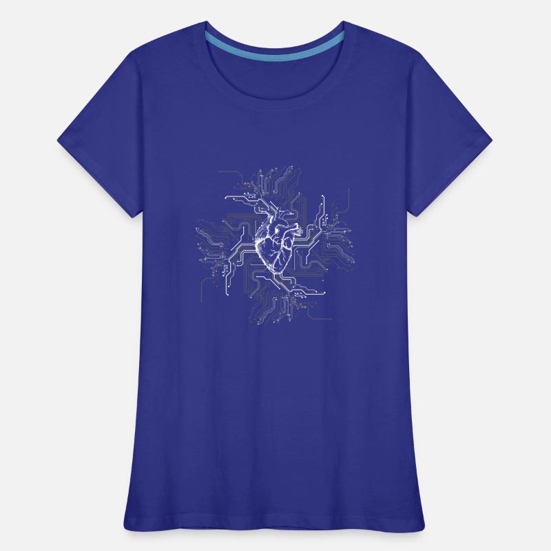 Anatomical Heart CPU Processor PCB Board Computer Women's Premium Organic T-Shirt