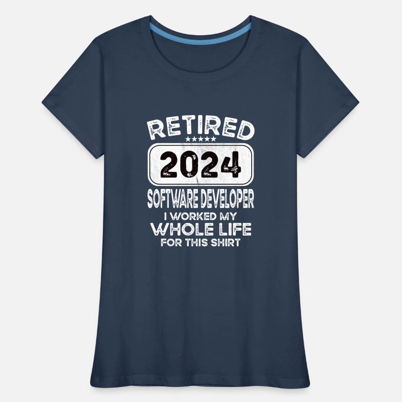 Retired Software developer 2024 Women's Premium Organic T-Shirt