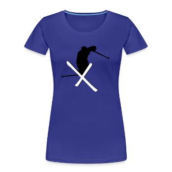 Ski - Freestyle - Frauen Premium Bio T-Shirt - Königsblau - Vorne - Mia (176cm)