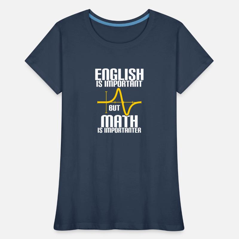 MATH IS MORE IMPORTANT THAN ENGLISH - MATH - COMPUTING Women's Premium Organic T-Shirt