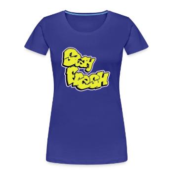 Stay Fresh - Women's Premium Organic T-Shirt - royal blue - Front - Mia (176cm)
