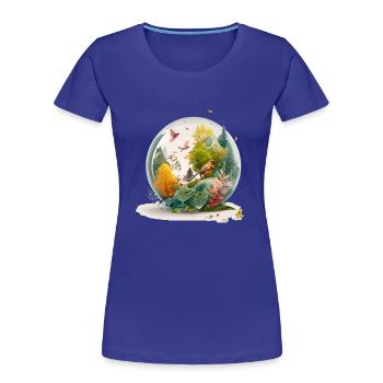 The miniature drill - Women's Premium Organic T-Shirt - royal blue - Front - Mia (176cm)