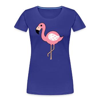 Flamingo gift idea pink pink pink - Women's Premium Organic T-Shirt - royal blue - Front - Mia (176cm)