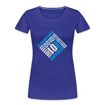 Binär Code Programm Sprache - Frauen Premium Bio T-Shirt - Königsblau - Vorne - Mia (176cm)