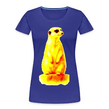 Conception de la suricate par artdee - T-shirt bio Premium Femme - bleu roi - Devant - Mia (176cm)