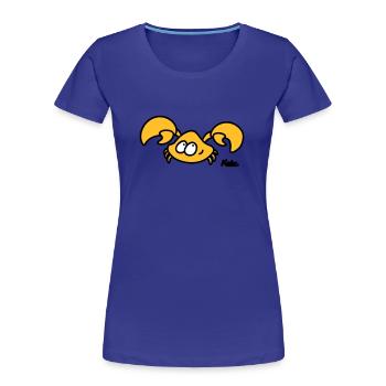 Krebs (3c) - Frauen Premium Bio T-Shirt - Königsblau - Vorne - Mia (176cm)