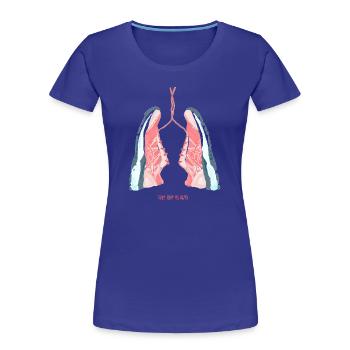 laufender Liebhaber - Frauen Premium Bio T-Shirt - Königsblau - Vorne - Mia (176cm)